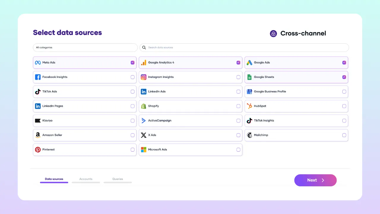 Connect multiple data sources